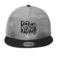 Boo Zir Write My Witches Camo Snapback | Artistshot