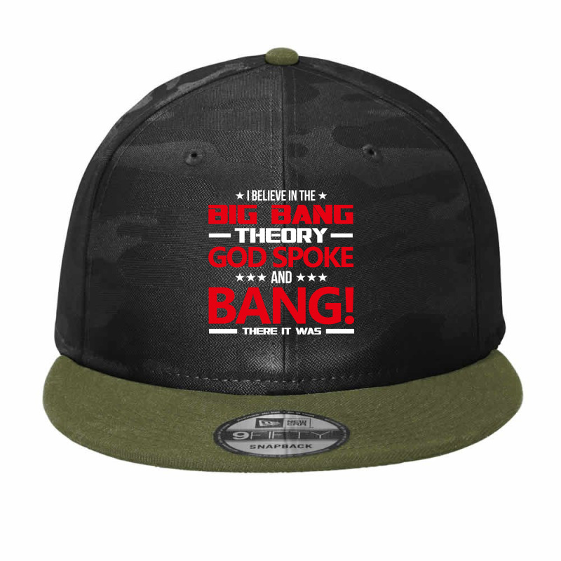 Big Bang Theory Funny Christian Creation Camo Snapback by devy | Artistshot