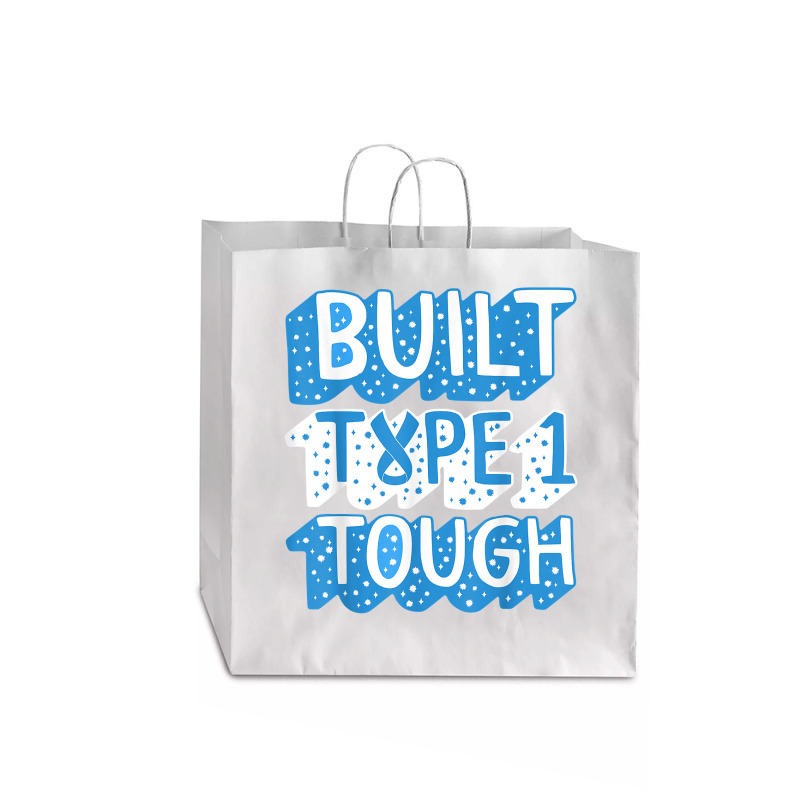 Diabetes Awareness Built Type 1 Tough Blue Ribbon Diabetic T T Shirt Jumbo Paper Bag - 18 x 7 x 18 3/4 by gillanbepicaia | Artistshot