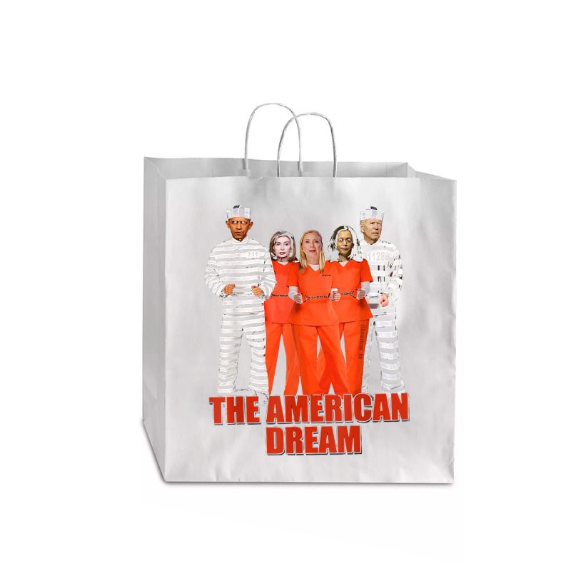 Obama Biden Kamala Pelosi Prisoner The American Dream T Shirt Jumbo Paper Bag - 18 X 7 X 18 3/4 | Artistshot