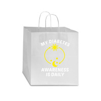 My Diabetes Awareness Is Daily Star Paper Bag - 13 X 7 X 13 | Artistshot