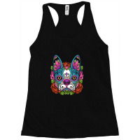 Boston Terrier Sugar Skull Dog Calavera Dia De Los Muertos Long Sleeve Racerback Tank | Artistshot