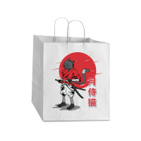 Cat Samurai Take Out Paper Bag - 14 X 10 X 15 1/2 | Artistshot