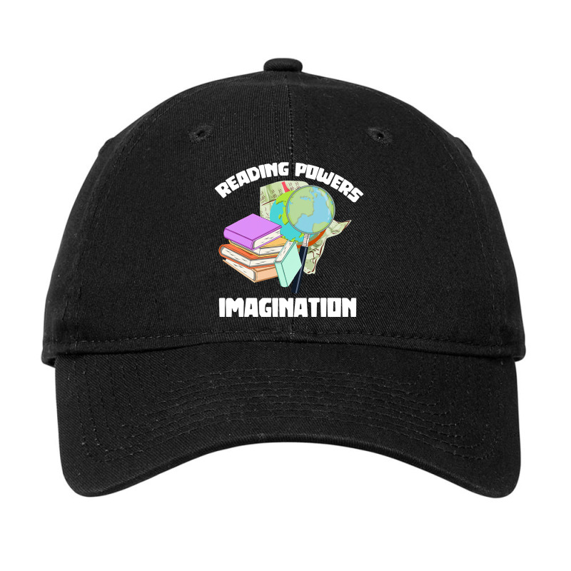 Reading Powers Imagination Bookworm Adjustable Cap by EnturArt | Artistshot