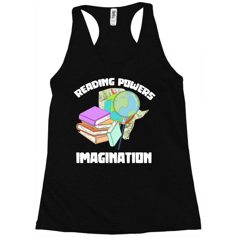 Reading Powers Imagination Bookworm Racerback Tank by EnturArt | Artistshot