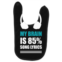 Brain Music Song Lyrics Headphones Baby Bibs | Artistshot