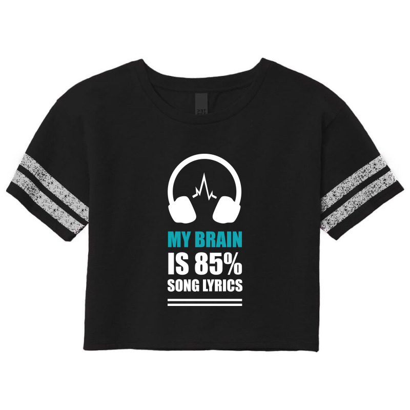 Brain Music Song Lyrics Headphones Scorecard Crop Tee by YenNgoc | Artistshot