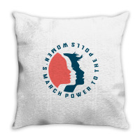 Women's March Power To The Polls Throw Pillow | Artistshot