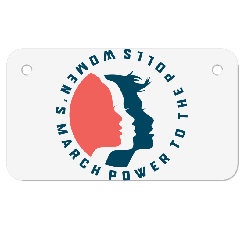 Women's March Power To The Polls Motorcycle License Plate | Artistshot