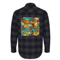 Bees And Sunflower Seamless Pattern Flannel Shirt | Artistshot