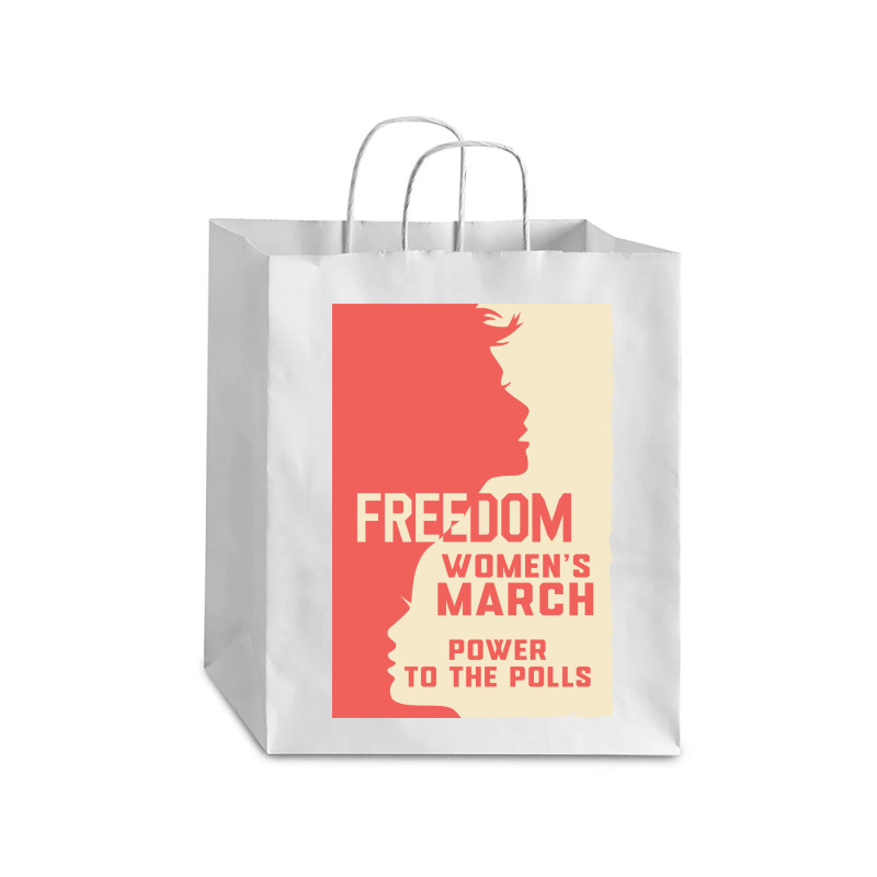 Womens March Freedom Power To The Poll Debie Paper Bag - 10 X 5 X 13 | Artistshot