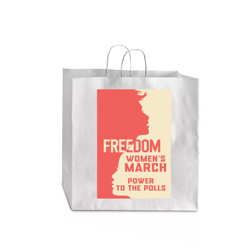 Womens March Freedom Power To The Poll Jumbo Paper Bag - 18 X 7 X 18 3/4 | Artistshot