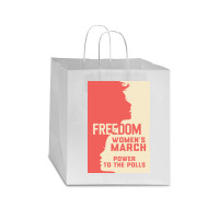 Womens March Freedom Power To The Poll Star Paper Bag - 13 X 7 X 13 | Artistshot