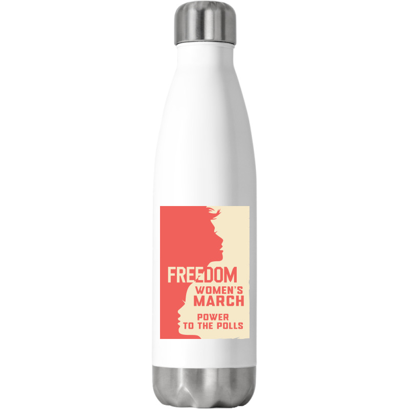 Womens March Freedom Power To The Poll Stainless Steel Water Bottle | Artistshot