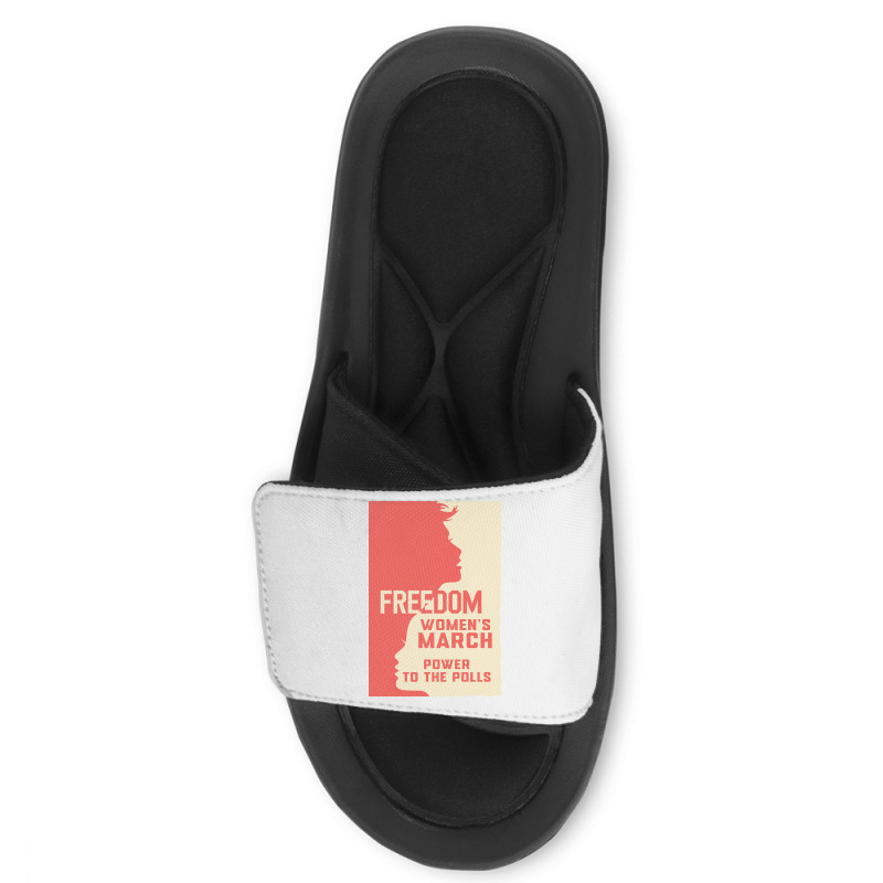 Womens March Freedom Power To The Poll Slide Sandal | Artistshot