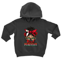 Proud Peruvian Latina Messy Bun Toddler Hoodie | Artistshot