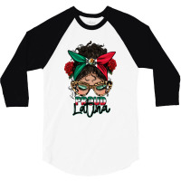 Proud Latina Messy Bun 3/4 Sleeve Shirt | Artistshot