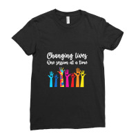 Changing Lives One Session At A Time Aba Therapist Job Ladies Fitted T-shirt | Artistshot