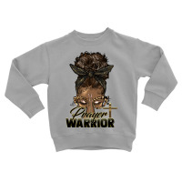 Prayer Warrior Afro Messy Bun Toddler Sweatshirt | Artistshot