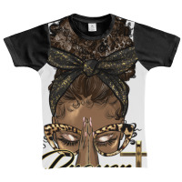 Prayer Warrior Afro Messy Bun Graphic Youth T-shirt | Artistshot