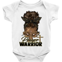 Prayer Warrior Afro Messy Bun Baby Bodysuit | Artistshot