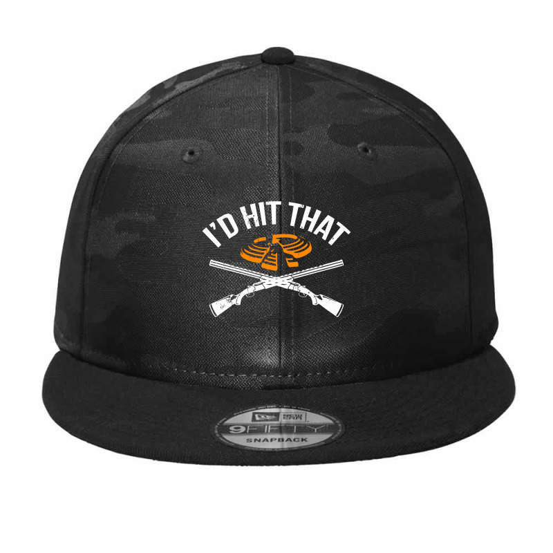 I'd Hit That Clay Shooting Clay Target Compete Camo Snapback | Artistshot