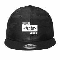 Coffee To Machine Code Geek Solver Coder Accounta Camo Snapback | Artistshot