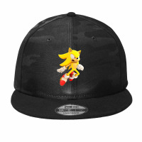 Yellow Hedgehog Jumps Aside Camo Snapback | Artistshot