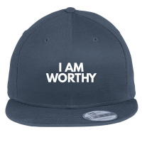 I Am Worthy Flat Bill Snapback Cap | Artistshot