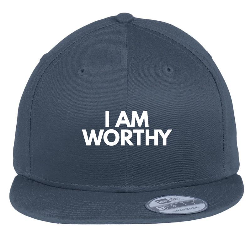 I Am Worthy Flat Bill Snapback Cap | Artistshot