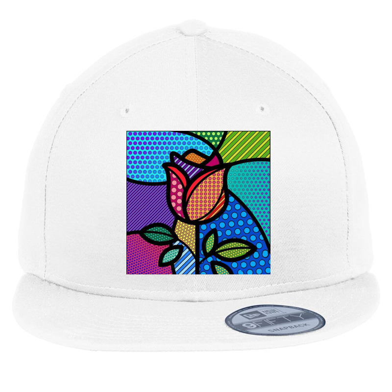 My Psychedelic Rose Flat Bill Snapback Cap by Artango | Artistshot