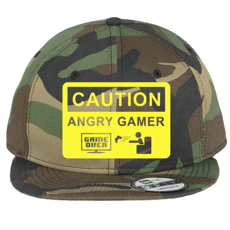 Angry Gamer Flat Bill Snapback Cap by Azura Store | Artistshot