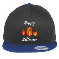 Happy Halloween Cute Flat Bill Snapback Cap | Artistshot