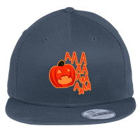 Screaming Pumpkin Flat Bill Snapback Cap | Artistshot