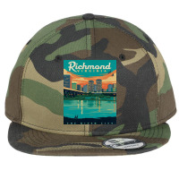 Beautiful Bridge Lake Flat Bill Snapback Cap | Artistshot