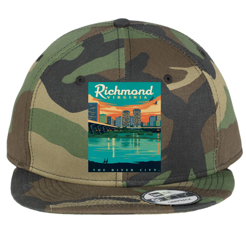 Beautiful Bridge Lake Flat Bill Snapback Cap by JuanCrawford | Artistshot