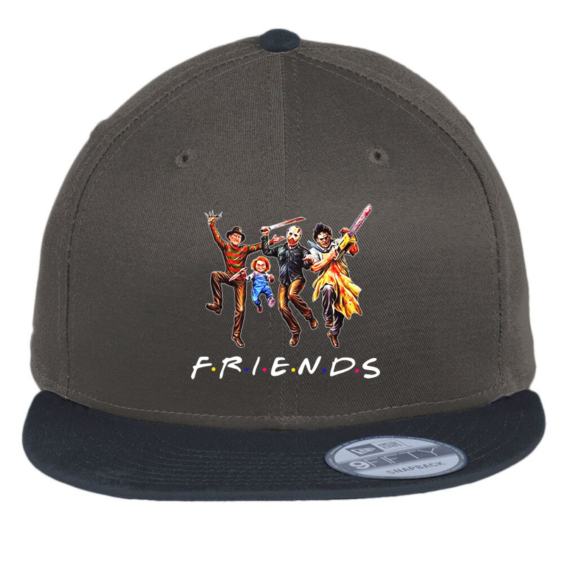 Horror Characters Friends Halloween Flat Bill Snapback Cap | Artistshot