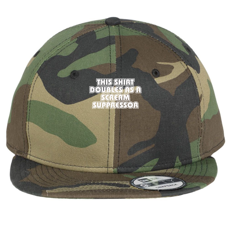 This Also Doubles As A Scream Suppressor Flat Bill Snapback Cap by YatHad | Artistshot