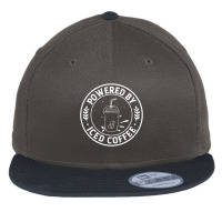 Powered By Iced Coffee Flat Bill Snapback Cap | Artistshot