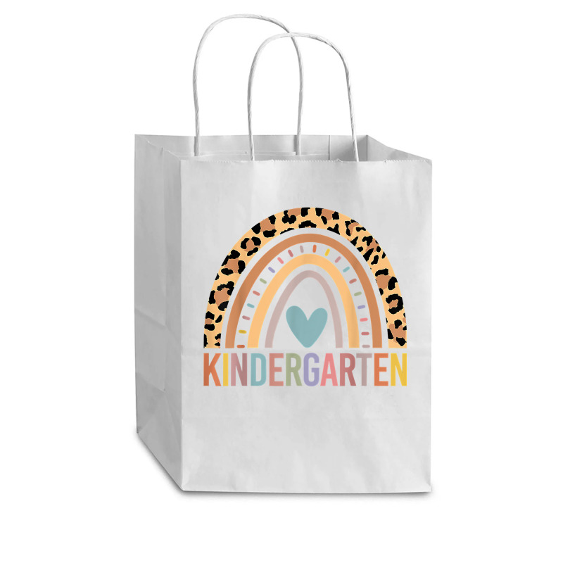 Kindergarten Rainbow Girls Boys Teacher Team Kinder Squad T Shirt Cub Paper Bag - 8 X 4 1/2 X 10 1/4 | Artistshot