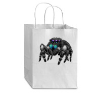 Daring Bold Jumping Spider Phidippus Audax Cute Arachnid T Shirt Cub Paper Bag - 8 X 4 1/2 X 10 1/4 | Artistshot