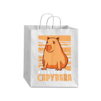 Capybara South American Rodent   Respect The Capybara T Shirt Debie Paper Bag - 10 X 5 X 13 | Artistshot