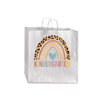 Kindergarten Rainbow Girls Boys Teacher Team Kinder Squad T Shirt Jumbo Paper Bag - 18 X 7 X 18 3/4 | Artistshot