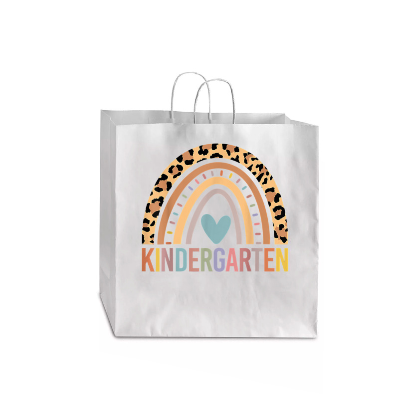 Kindergarten Rainbow Girls Boys Teacher Team Kinder Squad T Shirt Jumbo Paper Bag - 18 X 7 X 18 3/4 | Artistshot