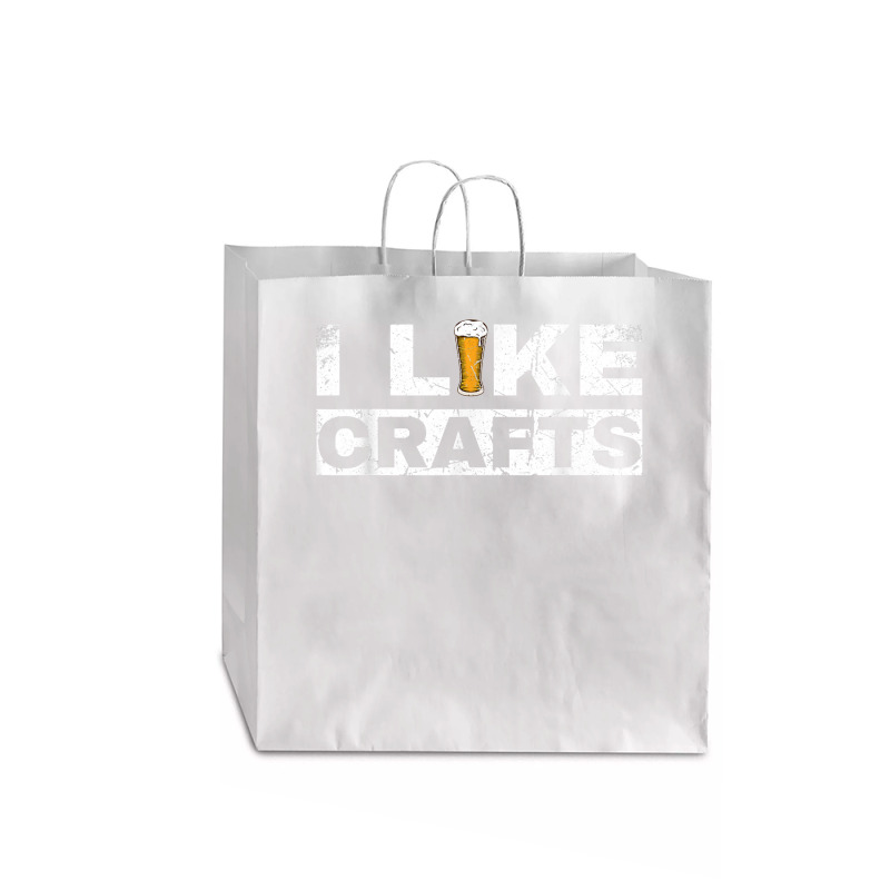 Mens I Like Crafts Beer Funny Clever Drinking And Hops Apparel T Shirt Jumbo Paper Bag - 18 X 7 X 18 3/4 | Artistshot