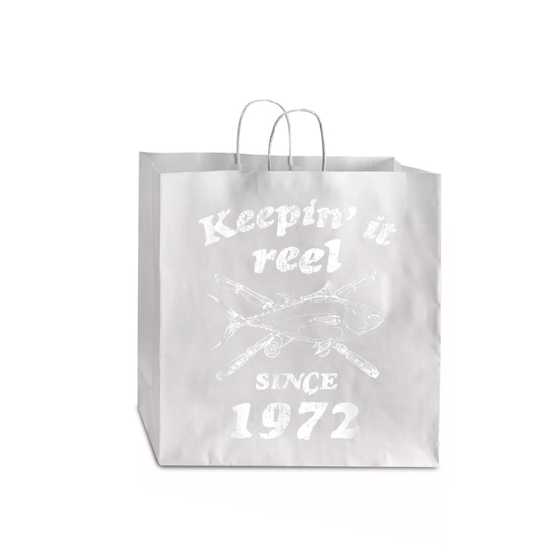 Fishing 50th Birthday Funny Fishings 50 Year Old Jumbo Paper Bag - 18 X 7 X 18 3/4 | Artistshot