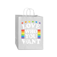 Love Who You Want Rainbow Lgbtq Heart Price Proud Rainbow T Shirt Mart Paper Bag -13 X 7 X 17 | Artistshot