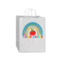 Rainbow Third Grade 3rd Grade Back To School Teacher Student T Shirt Mart Paper Bag -13 X 7 X 17 | Artistshot