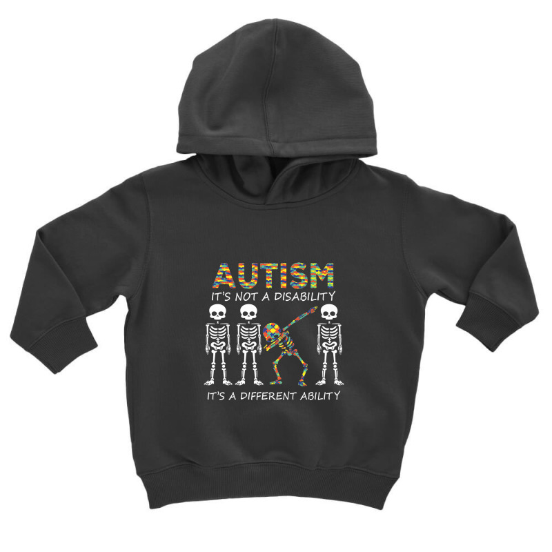 Autism Its A Different Ability Funny Dabbing Skeleton Premium Toddler Hoodie by LemonJack | Artistshot