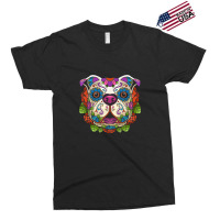 English Bulldog Sugar Skull Dog Calavera Dia De Los Muertos T Shirt Exclusive T-shirt | Artistshot